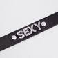 Love In Leather 'SEXY' Diamanté Word Thin Leather Collar