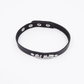 Love In Leather 'SLAVE' Diamanté Word Thin Leather Collar