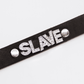 Love In Leather 'SLAVE' Diamanté Word Thin Leather Collar