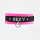 Love In Leather 'SEXY' Diamanté Word Soft & Fluffy Collar