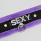 Love In Leather 'SEXY' Diamanté Word Soft & Fluffy Collar