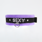 Love In Leather 'SEXY' Diamanté Word Soft & Fluffy Collar