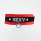 Love In Leather 'SEXY' Diamanté Word Soft & Fluffy Collar