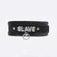 Love In Leather 'SLAVE' Diamanté Word Soft & Fluffy Collar