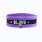 Love In Leather 'SLAVE' Diamanté Word Soft & Fluffy Collar