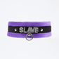 Love In Leather 'SLAVE' Diamanté Word Soft & Fluffy Collar