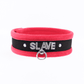 Love In Leather 'SLAVE' Diamanté Word Soft & Fluffy Collar