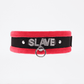 Love In Leather 'SLAVE' Diamanté Word Soft & Fluffy Collar