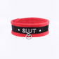 Love In Leather 'SLUT' Diamanté Word Soft & Fluffy Collar
