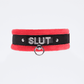 Love In Leather 'SLUT' Diamanté Word Soft & Fluffy Collar