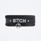 Love In Leather 'BITCH' Diamanté Word Soft & Fluffy Collar