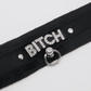 Love In Leather 'BITCH' Diamanté Word Soft & Fluffy Collar