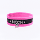 Love In Leather 'BITCH' Diamanté Word Soft & Fluffy Collar