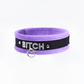 Love In Leather 'BITCH' Diamanté Word Soft & Fluffy Collar