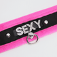 Love In Leather 'SEXY' Diamanté Word Soft & Fluffy Collar