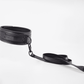 Love In Leather Faux Leather Collar & Lead Set with Matte Black Metal Hardware