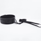 Love In Leather Faux Leather Collar & Lead Set with Matte Black Metal Hardware