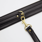 Love In Leather Faux Leather Collar & Lead Set with Gold Tone Metal Hardware