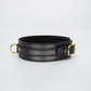 Love In Leather Faux Leather Collar & Lead Set with Gold Tone Metal Hardware