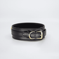 Love In Leather Faux Leather Collar & Lead Set with Gold Tone Metal Hardware
