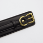 Love In Leather Faux Leather Collar & Lead Set with Gold Tone Metal Hardware