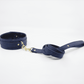 Love In Leather Faux Leather Collar & Lead Set with Gold Tone Metal Hardware