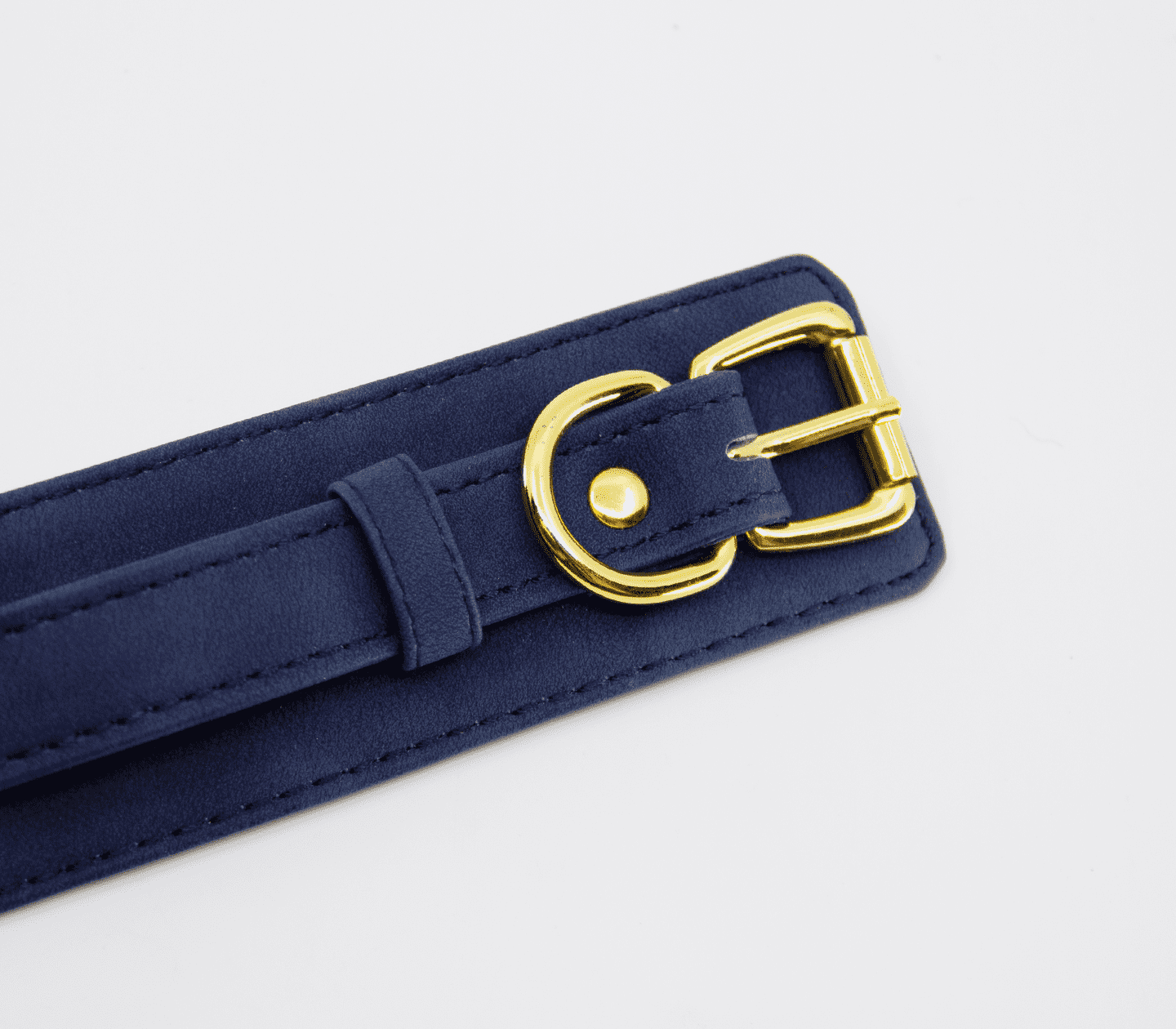 Love In Leather Faux Leather Collar & Lead Set with Gold Tone Metal Hardware