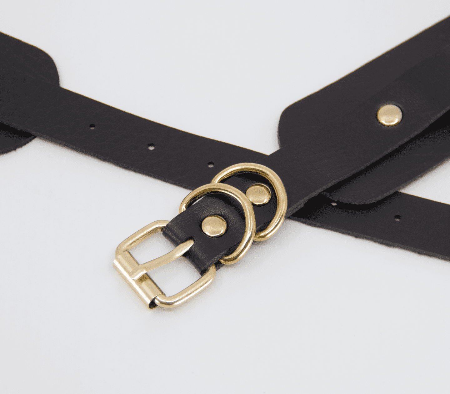 Love In Leather Faux Leather Collar With Heart Shaped Hardware