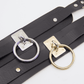 Love In Leather Faux Leather Collar With Buckle Closure With Double Keeper
