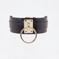 Love In Leather Faux Leather Collar With Buckle Closure With Double Keeper