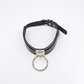 Love In Leather Faux Leather Collar With Buckle Closure With Double Keeper