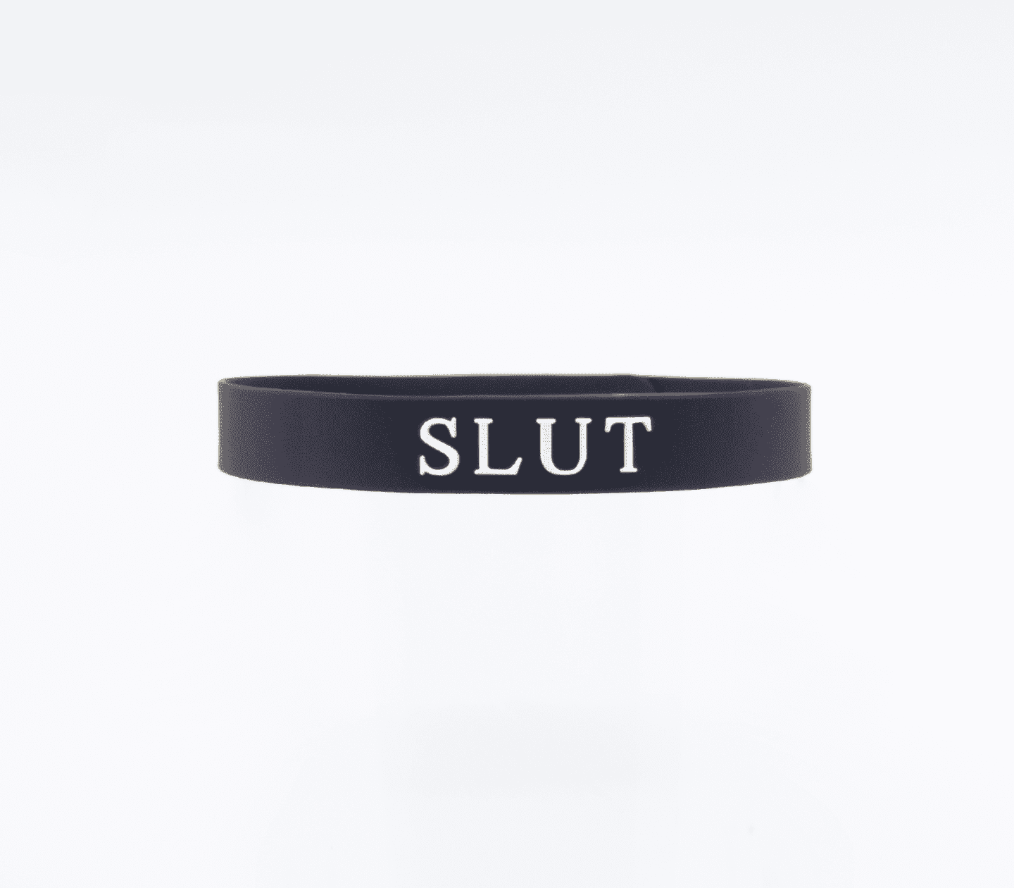 Love In Leather Silicone ‘SLUT’ Collar