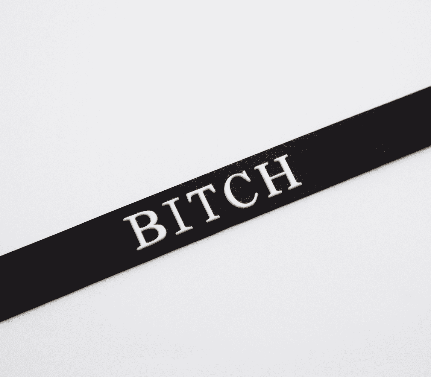 Love In Leather Silicone ‘BITCH’ Collar