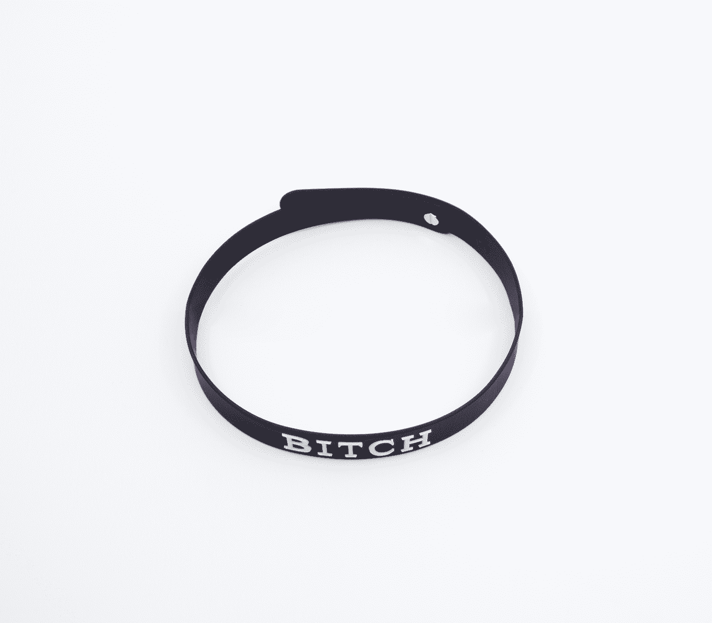 Love In Leather Silicone ‘BITCH’ Collar
