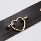 Love In Leather Faux Leather Collar With Heart Shaped Hardware