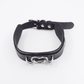 Love In Leather Faux Leather Collar With Heart Shaped Hardware