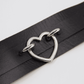 Love In Leather Faux Leather Collar With Heart Shaped Hardware