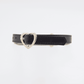 Love In Leather Leather Collar With Heart Buckle