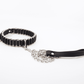 Love In Leather Chain Link & Leather Woven Collar & Lead Set