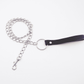 Love In Leather Chain Link & Leather Woven Collar & Lead Set