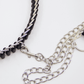 Love In Leather Chain Link & Leather Woven Collar & Lead Set
