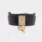 Love In Leather Faux Leather Collar With Functional Heart Padlock Pendant