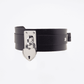 Love In Leather Faux Leather Collar With Functional Heart Padlock Pendant