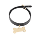 Love In Leather Faux Leather Collar With Engravable Bone