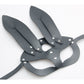 Love In Leather Down The Rabbit Hole. Half Face Leather Mask With Rabbit Ears