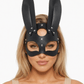 Love In Leather Down The Rabbit Hole. Half Face Leather Mask With Rabbit Ears