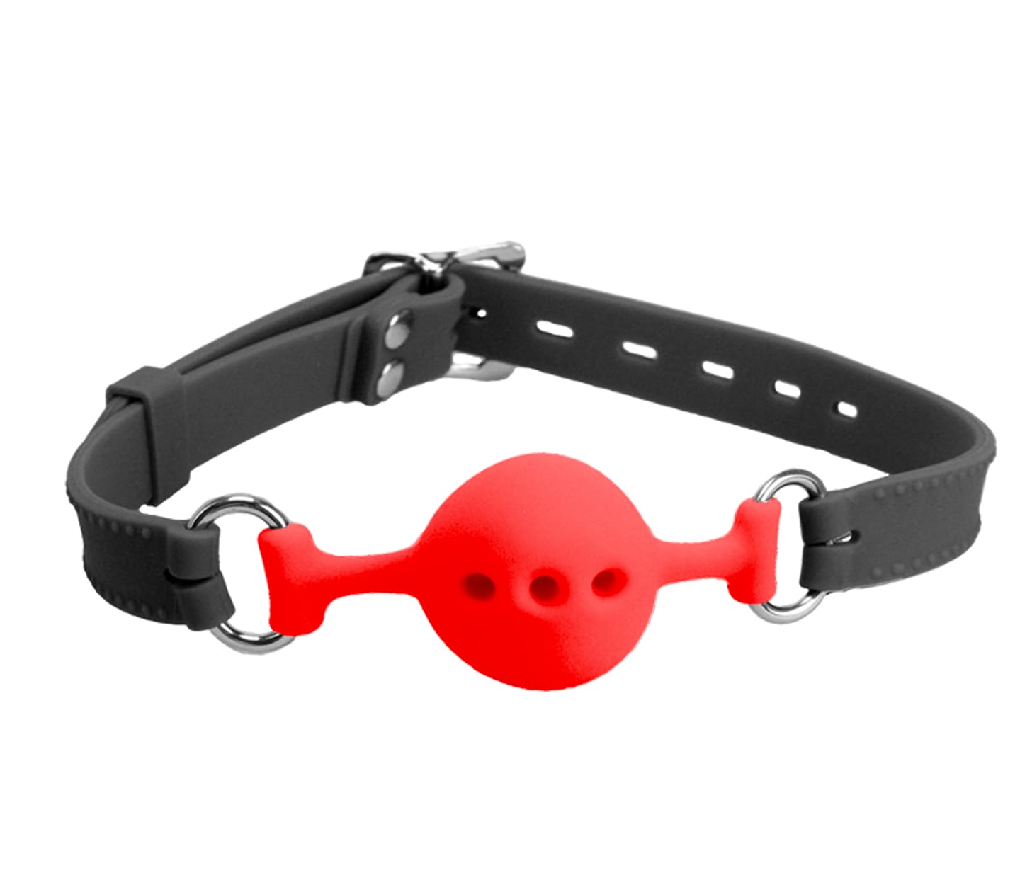Love In Leather Silicone Bit Gag With Petite Breathable Ball GAG011A