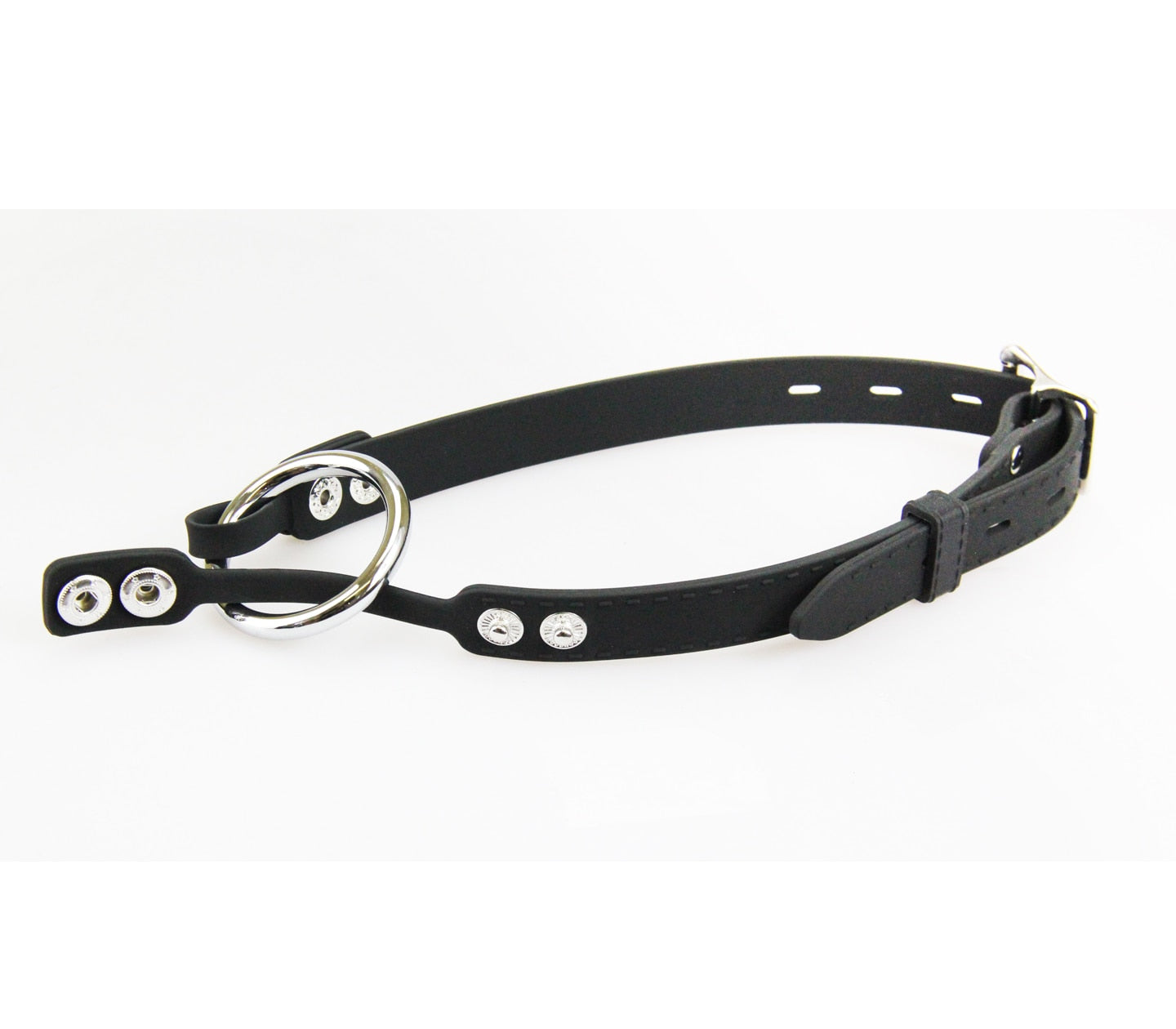 Love In Leather Silicone Gag With Interchangeable Metal O-Ring GAG020