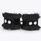 Love In Leather Soft & Fluffy Fleece Handcuffs With Suede Leather Strap