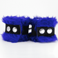 Love In Leather Soft & Fluffy Fleece Handcuffs With Suede Leather Strap